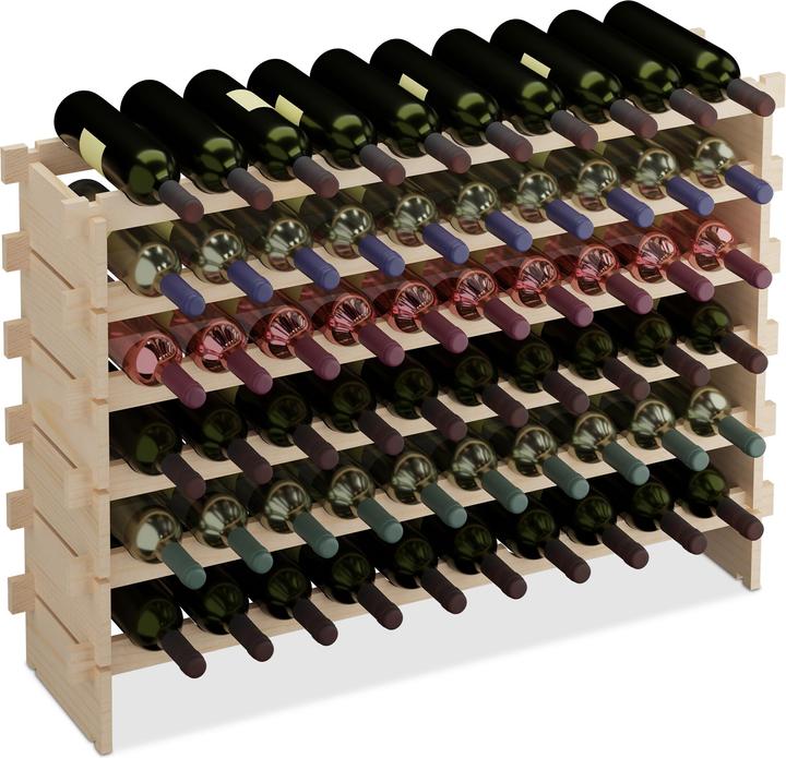 Immagine prodotto Relaxdays Weinregal (103 x 25 x 73 cm, 60 Fl.)