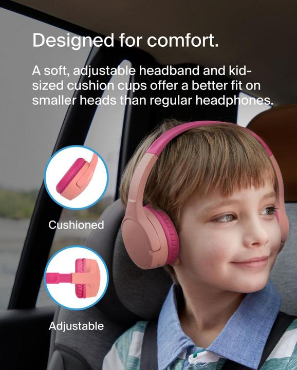 Image du produit Belkin Soundform Mini-Ear pour enfants BT USB-C pi. AUD002btPKV3