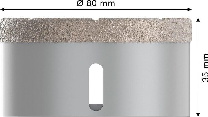 Actual product image Bosch Professional Zubehör PRO Core Cutter dry X-Lock, 80 x 35 mm (80 millimetres)