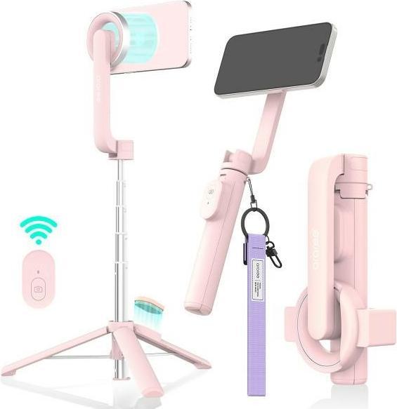 Produktbild Araree Selfie Stick Bluetooth Magfie Pod różowy/pink MagSafe Tripod AR60-01727D