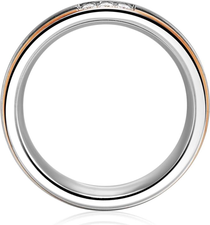 Immagine prodotto Trilani Acciaio inossidabile da donna con zirconi argento/oro rosa - 9652 (56)