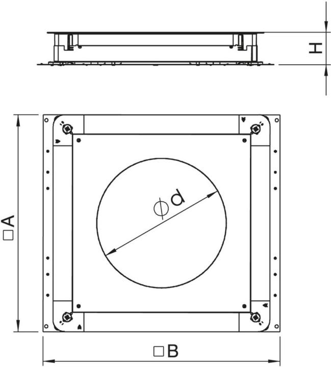 Actual product image OBO Bettermann OBO UGD350-3R4 Underfloor junction box 350-3 for GESR4 510x467x