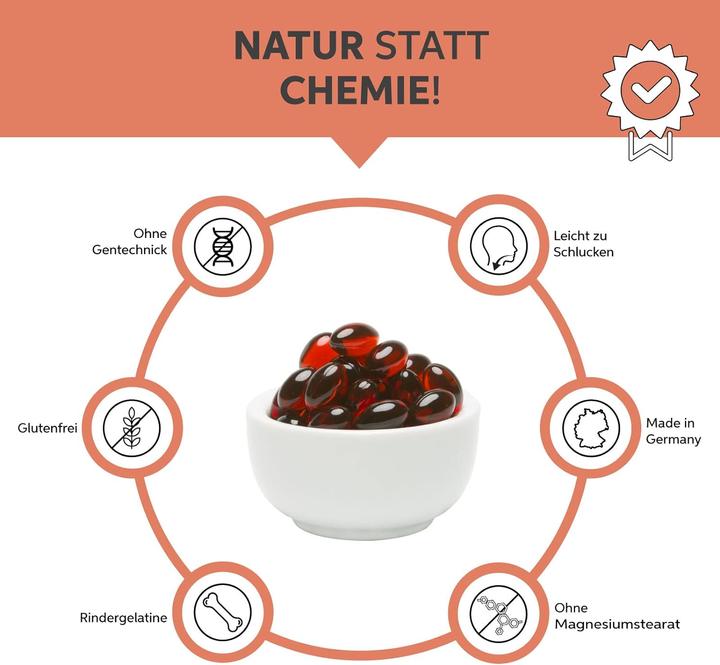 Produktbild Eltabia Krillöl Kapseln | Premium Krill Öl Reich an Astaxanthin, Omega 3,6 und 9 Fettsäuren (100 Stück, Kapseln)
