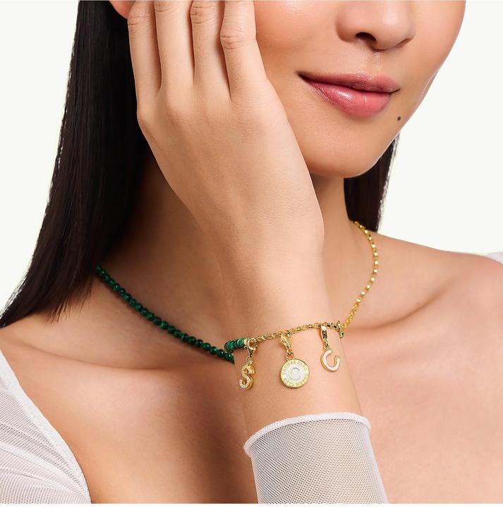 Immagine prodotto Thomas Sabo Charm Member bianco Charmista Coin placcato oro (Argento 925, Smalto)