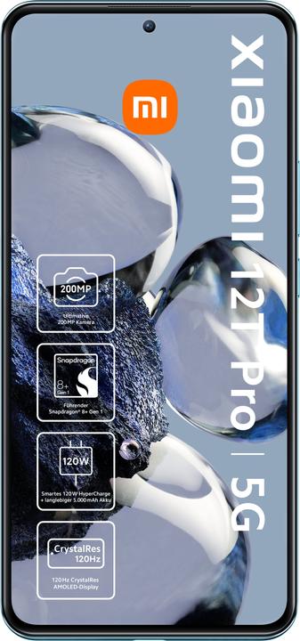 Actual product image Xiaomi 12T Pro (256 GB, Blue, 6.67", Dual SIM, 200 Mpx, 5G)