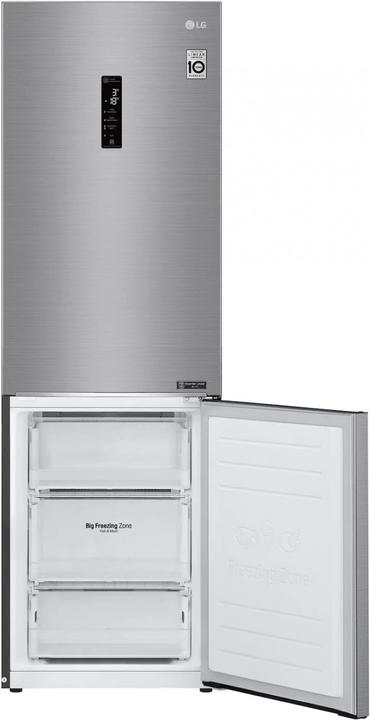 Produktbild LG GBB61PZGFN Front: Steel, Höhe 186 cm (341 l)