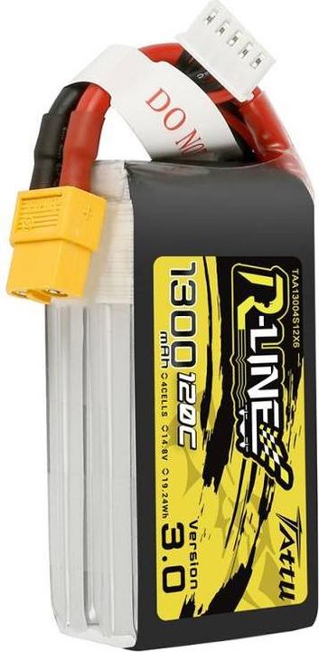 Produktbild Tattu Akumulator R-Line Version 3.0 1300mAh 14,8V 120C 4S1P XT60 (14.80 V, 1300 mAh)
