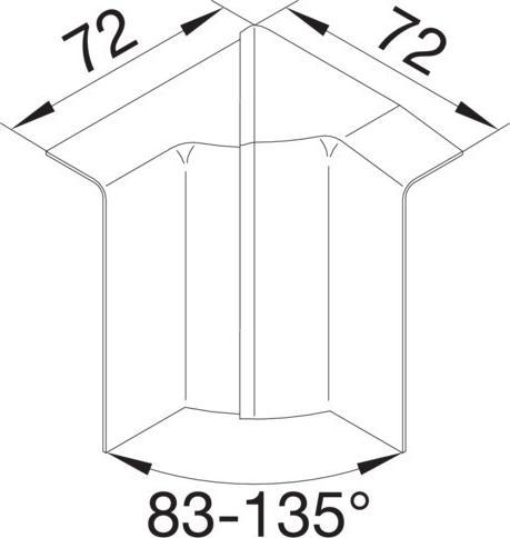 Actual product image Tehalit Inside corner (0.60 cm)
