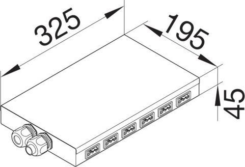 Actual product image Hager TEH SPWG069010 Collecting point energy Wieland 6x pure white