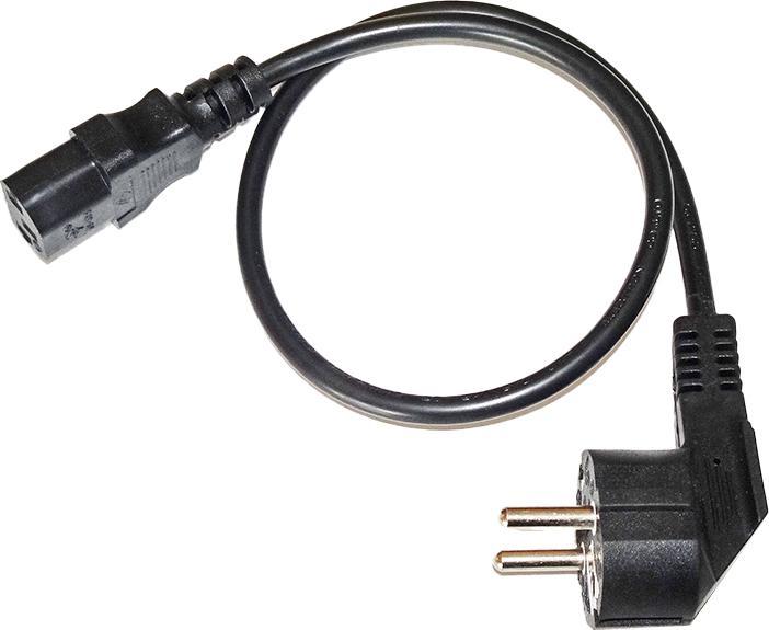 Wantec wW cold appliance cable Schuko plug CEE7/7 socket IEC C13 0,5m (0.50 m)