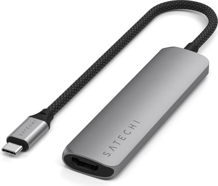 Actual product image Satechi Slim 4 Multiport Hub Space Grey (USB-C, 4 Ports)
