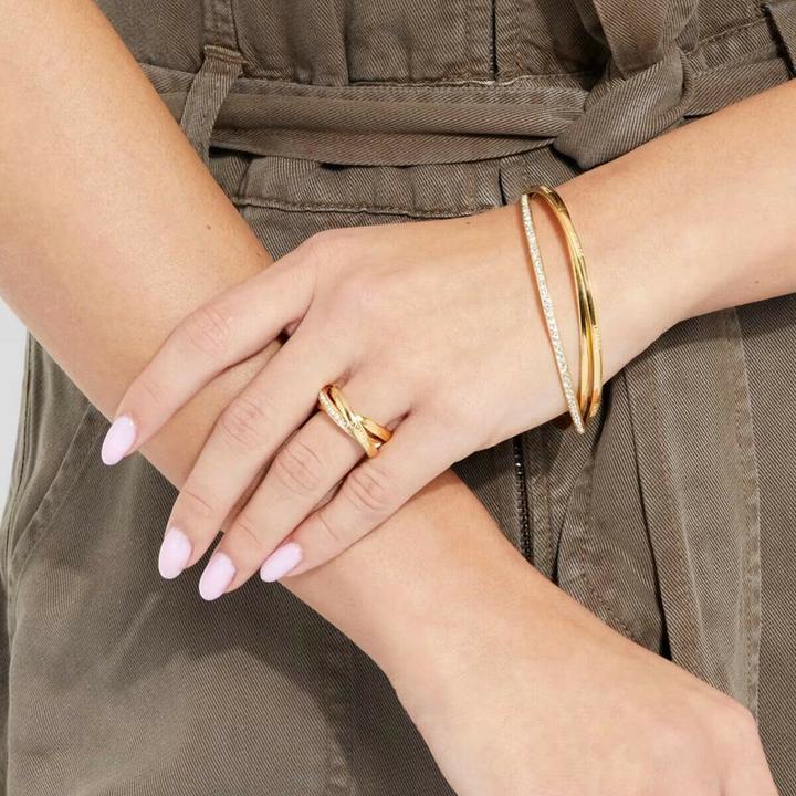 Produktbild Guess Fashion gold-plated ring with zircons Perfect JUBR04067JWYG - Circuit: 56 mm (56)