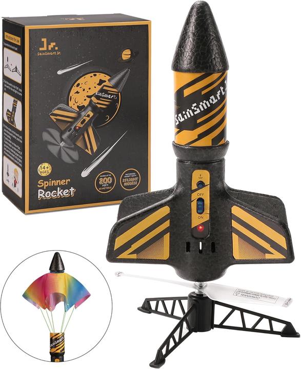 Produktbild Activity Board Raketenspielzeug - Motorisierte Rakete mit Fallschirm