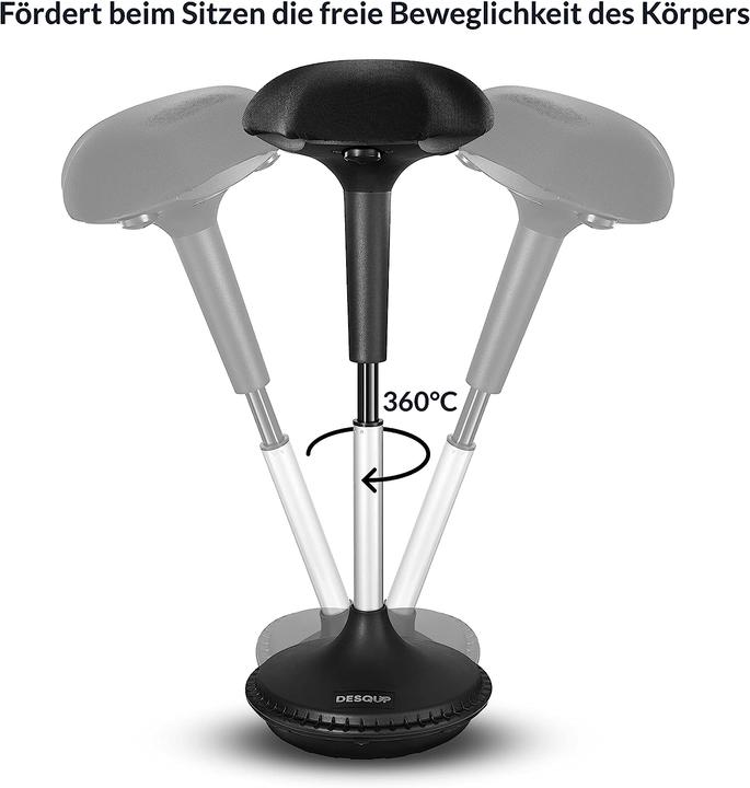 Immagine prodotto Desqup Sgabello ergonomico per sedersi e stare in piedi