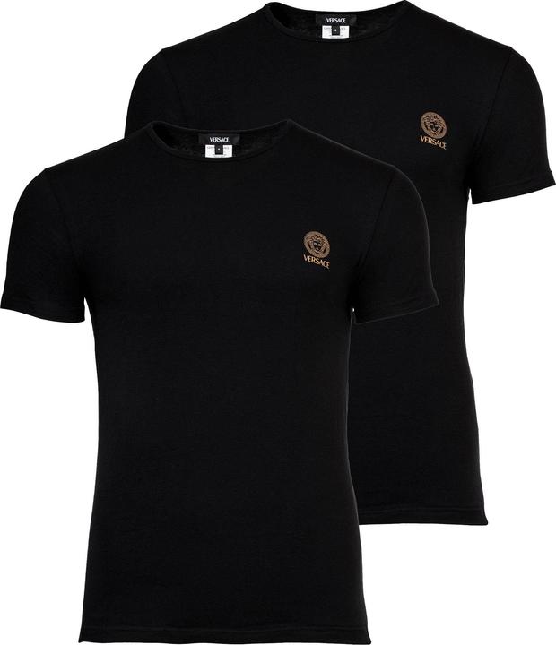 Versace T-Shirt Bi-Pack Jersey Topeka Bi-Stretch Cotton Organic New Logo (M)