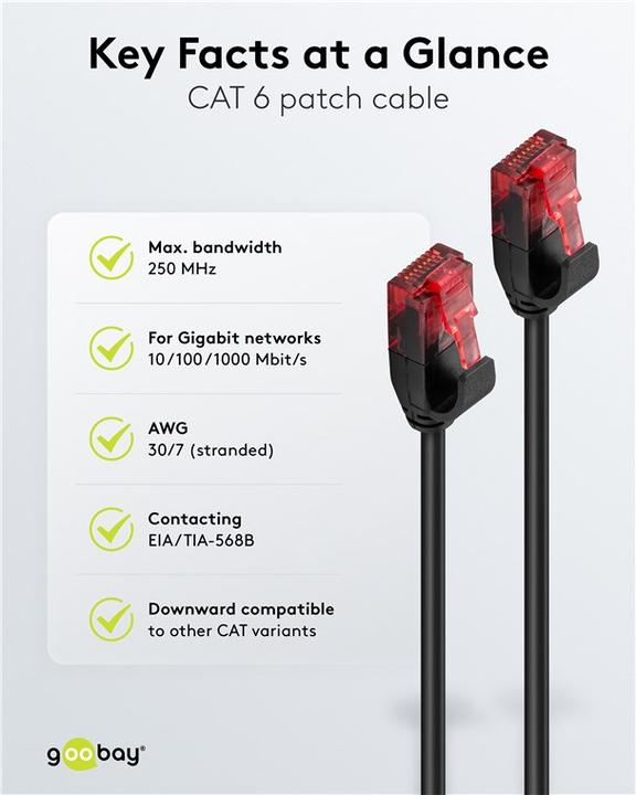 Produktbild Goobay Patch-Kabel (U/UTP, CAT6, 5 m)