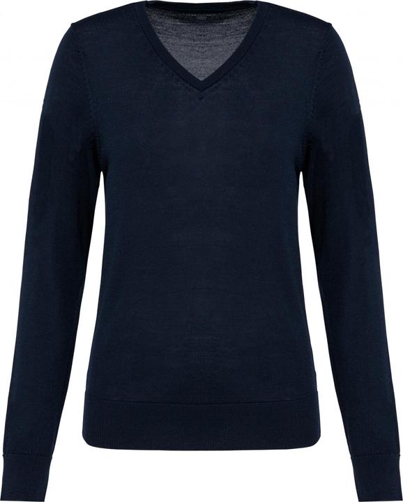 Produktbild Kariban Merino-Pullover mit V-Ausschnitt, Damen (XXL)