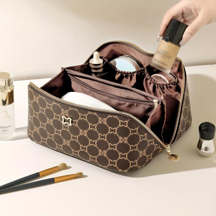 Actual product image Only-Bags.Store Travel make-up bag with multiple compartments, portable and spacious cosmetic storage bag