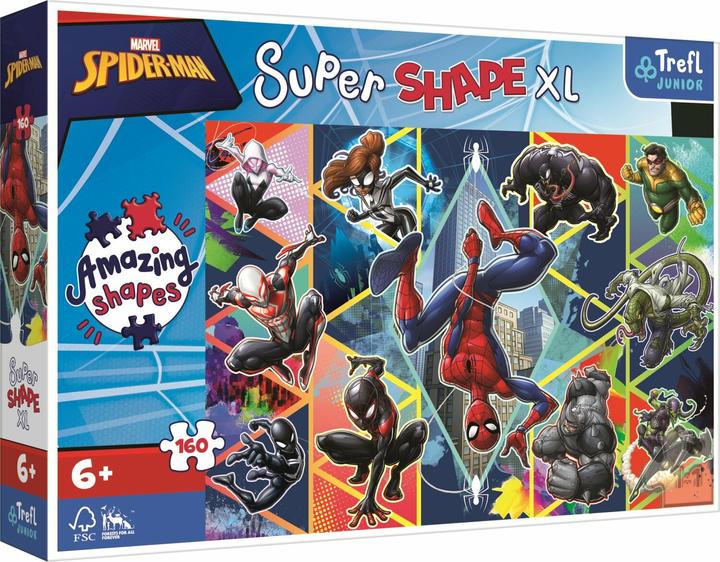 Produktbild Trefl Puzzle 160 Tage Super Shapes XL Schliesse dich Spiderman an (160 Teile)