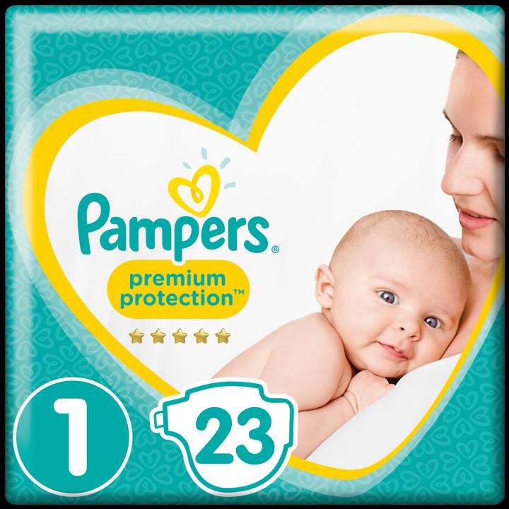 Pampers Premium Protection (Gr. 1, Tragepack, 23 Stück)