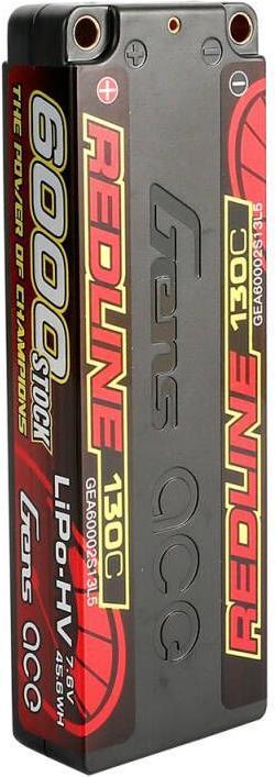 Produktbild Gens Ace RC-Akku LiHV 6000 mAh 7.6 V 130C 2S2P Redline Series (7.60 V, 6000 mAh)
