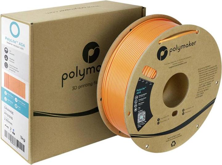 Produktbild Polymaker PF01016 Orange Filament ASA UV-beständig, witterungsbeständig, hitzebe (ASA, 2.85 mm, 1000 g, Orange)