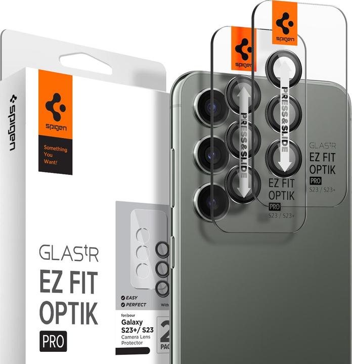 Immagine prodotto Spigen Ottica Pro Camera Sam S23/S23+ 2szt./2pcs czarny/nero AGL05962 (2 Pezzo/i, Samsung Galaxy S23+, Samsung Galaxy S23, Samsung Galaxy S24+)