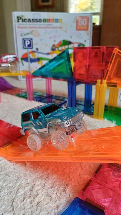 Productafbeelding PicassoTiles Racewagen Track Set
