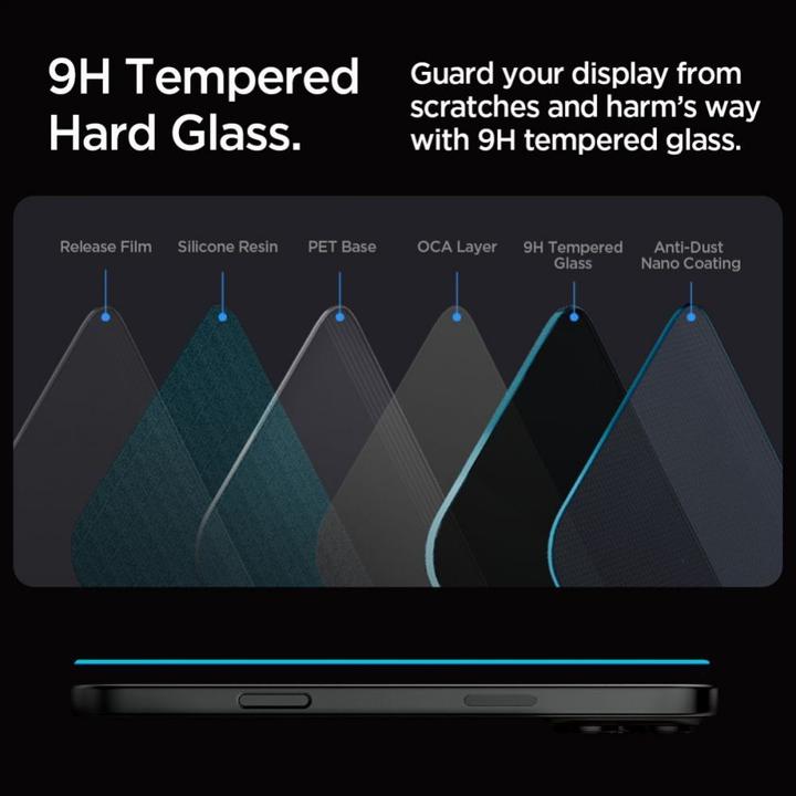 Produktbild Spigen Glas.Tr "Ez Fit" 2er-Pack fürfür iPhone 16 Pro Max 6,3" Privatsphäre (2 Stück, Apple iPhone 16 Pro Max)