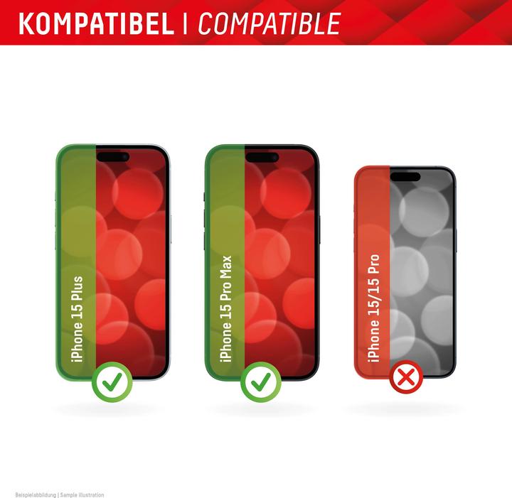 Image du produit Displex Real Glass, Full Cover Panzerglas (1 pièce(s), Apple iPhone 15 Pro Max, Apple iPhone 15 Plus)