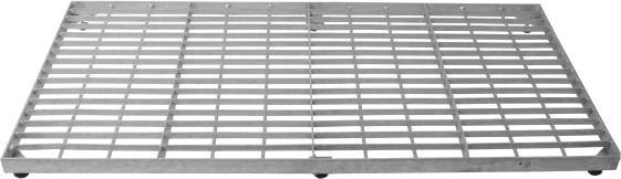 Produktbild Home It Home>it® firkantet trinrist med 6 stillesko 40x80 cm galvaniseret