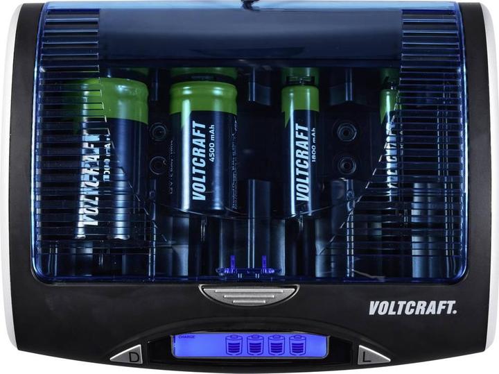 Produktbild Voltcraft Universal-Ladegerät P600-LCD mit USB (1 Stk., AA, AAA, 9V Block, C, D, Ladegerät ohne Akku)