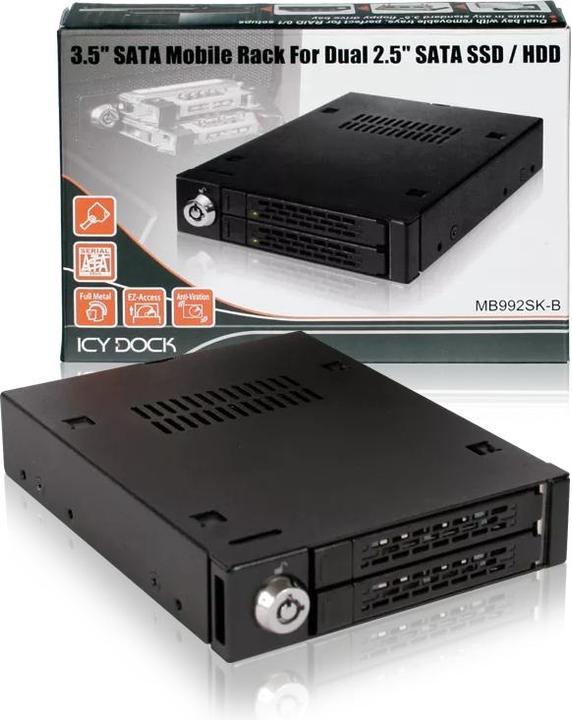 Immagine prodotto Icy Dock telaio rimovibile 2x 2.5" MB992SK-B