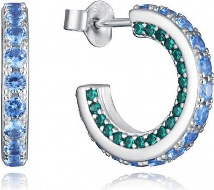 Viceroy Silver hoop earrings with zircons Elegant 9127E000-39
