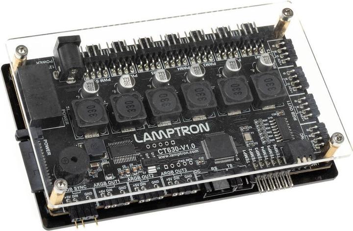 Actual product image Lamptron CT625 All-In-One Controller, 6x IPS - schwarz (6 Fan)