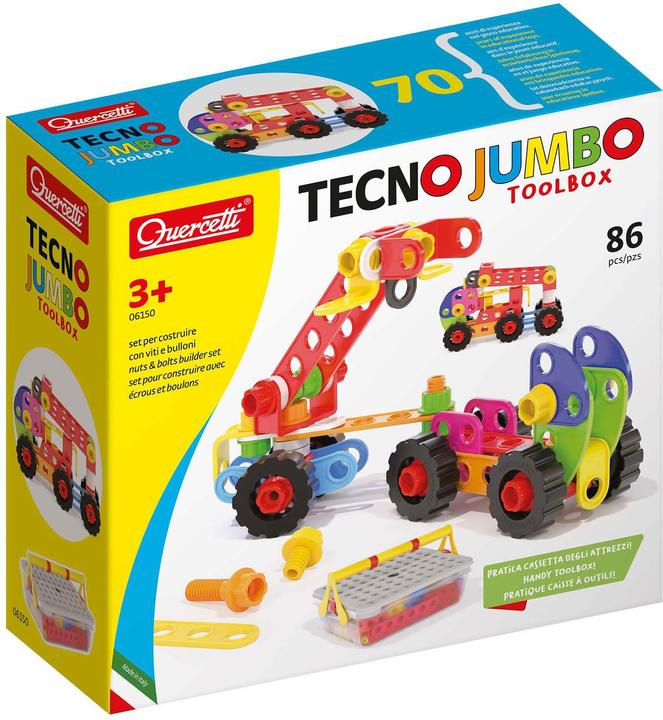 Actual product image Quercetti Tecno Jumbo met Opbergbox, 84dlg.
