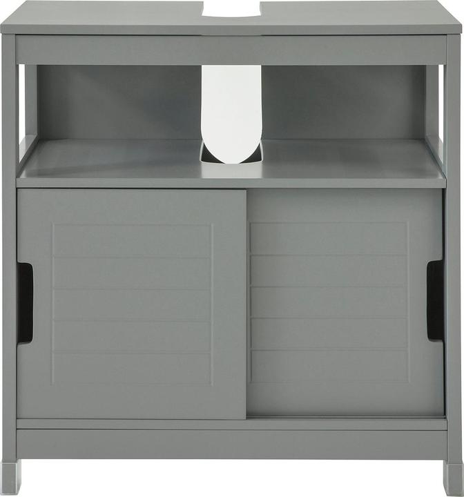 Produktbild SoBuy Waschbeckenunterschrank stahlgrau (60 x 30 x 61 cm)