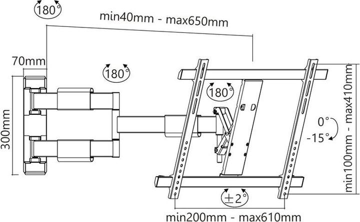 Immagine prodotto Xantron Linea sottile ultra sottile-A-466-B (Muro, 60", 30 kg)