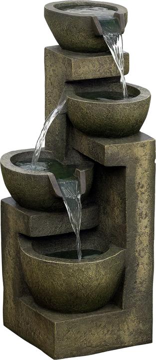 Produktbild Swisshandel24 Gartenbrunnen, einstellbare Strömung, Kunstharz, grau