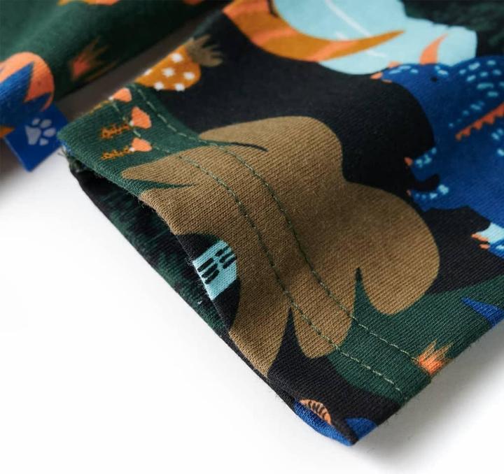 Produktbild VidaXL Kinderpyjama mit Langen Ärmeln Dunkelgrün 128,Material (128)