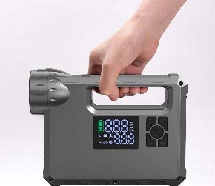 Produktbild Choetech jump starter with compressor, powerbank 8000mAh, LED flashlight black (TC0017) (600 A, 8000 mAh)