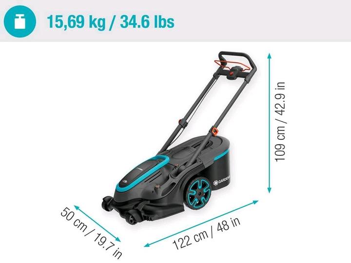 Productafbeelding Gardena Akku-Rasenmäher PowerMax Duo 46/36V P4A solo (Oplaadbare batterij)