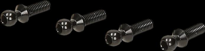Produktbild HB CYCLONE TC Aluminium Kugelköpf 4.3x13.0mm (2mm Innensechskant/4Stk)