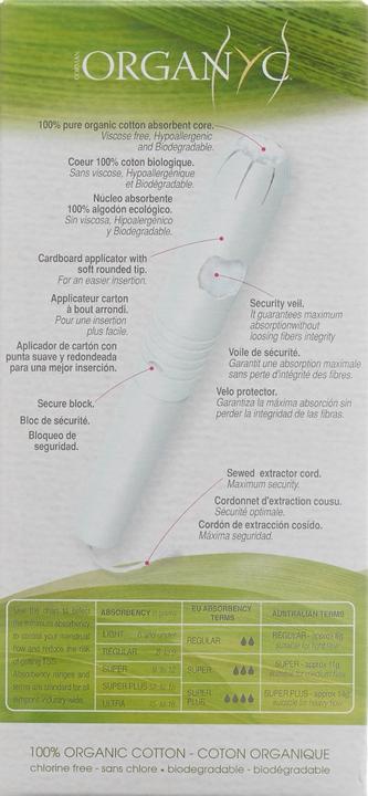 Actual product image Organyc Tampons Regular mit Applikator (16 x, Regular)