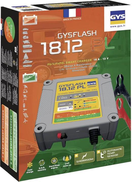 Produktbild GYS GYSFLASH 18.12 PL 026926 Automatikladegerät 12 V 18 A (12V, 18 A)