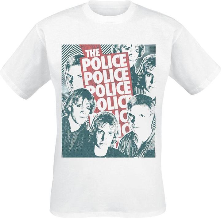 The Police TShirt Erwachsene mit halbtransparentem Gesicht aus Baumwolle