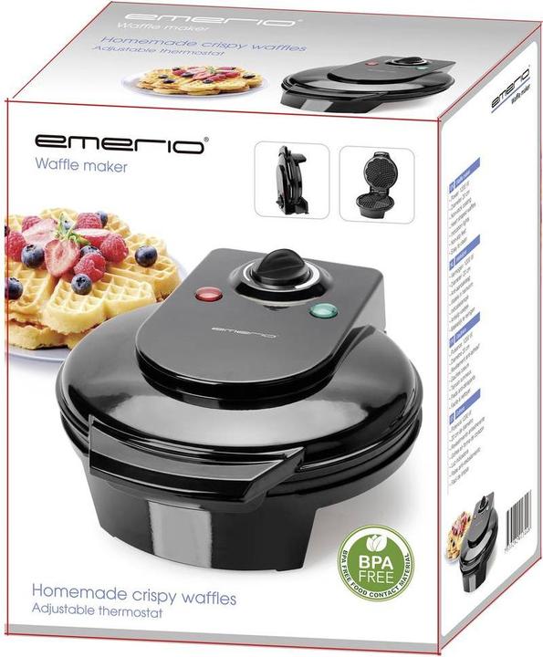 Produktbild Emerio WM-131149 Waffeleisen Antihaftbeschichtung, BPA-frei Schwarz