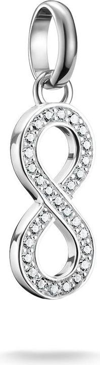 Thomas Sabo Charm-Anhänger Infinity Zeichen mit Steinen Connect Silber (Silber 925)