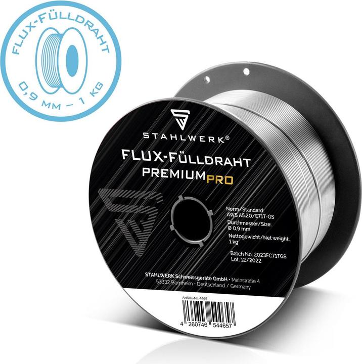 Produktbild Stahlwerk Schweissdraht MIG MAG Premium Fülldraht E71T-GS Ø 0,9 mm S100/D100 1 kg