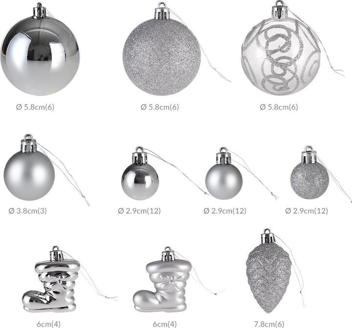 Image du produit Deuba 102tlg Boules de sapin de Noël or (102 -pièce)